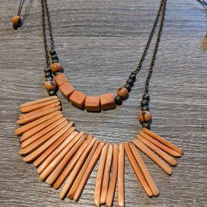 Noonday Collection Orange Seed Bead Necklace